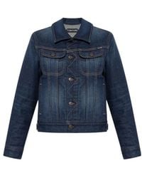 Tom Ford - Cropped Contrast-Stitch Denim Jacket - Lyst