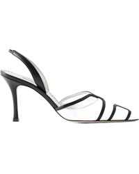 Manolo Blahnik - Two-Tone Leather Slingback Pumps - Lyst