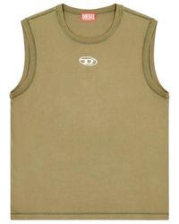 DIESEL - T-Bisco-Iod Metallic Oval D Tank Top - Lyst