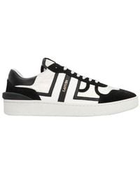 Lanvin - Logo Printed Lace-Up Sneakers - Lyst