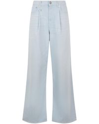 R13 - Pleated Wide-Leg Jeans - Lyst