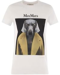 Max Mara - Cipria Graphic Printed Crewneck T-Shirt - Lyst