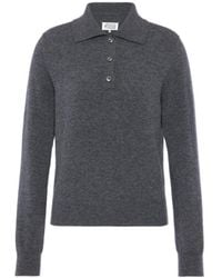 Maison Margiela - Knitted Polo Top - Lyst