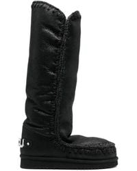 Mou - Eskimo 40 Rhinestone-Logo Boots - Lyst