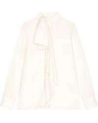 Givenchy - Bow-Collar Silk Blouse - Lyst