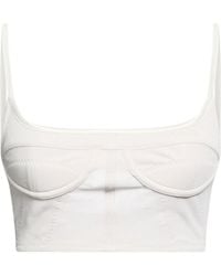 Jacquemus - Solid-Colored Sleeveless Cropped Top - Lyst