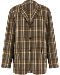 AURALEE - Wool Plaid Suit Jacket - Lyst