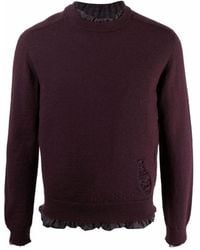 Maison Margiela - Ripped Detail Knit Jumper - Lyst