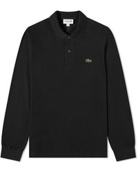 Lacoste - Logo Embroidered Long-Sleeved Polo Shirt - Lyst