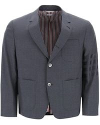 Thom Browne - 4-Bar Striped Single Breasted Jacket - Lyst
