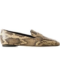 Aeyde - Tom Snake-Effect Leather Loafers - Lyst