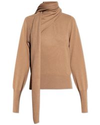 Ferragamo - High-Neck Long-Sleeved Sweater - Lyst