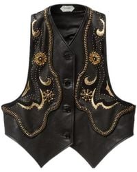 Versace - Beaded Embellished Button-Up Waistcoat - Lyst