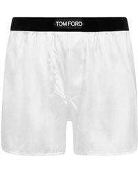 Tom Ford - Logo-Waistband Stretched Satin Boxers - Lyst