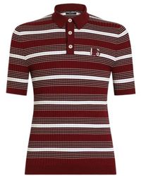 Dolce & Gabbana - Striped Knit Polo Shirt - Lyst