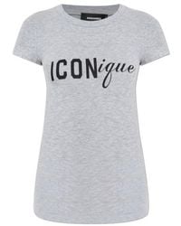 DSquared² - Iconique Logo Printed T-Shirt - Lyst