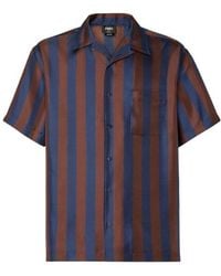 Fendi - Striped Collared Short-Sleeve Shirt - Lyst