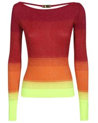 Gcds - Boat Neck Ribbed-Knit Jumper - Lyst