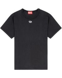 DIESEL - T-Normy-Od-S1 Metallic Oval D T-Shirt - Lyst