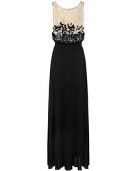 Elisabetta Franchi - Carpet Tulle Jersey Dress - Lyst