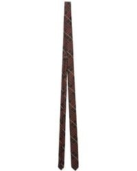 Burberry - Skinny Check Silk Tie - Lyst