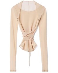Lemaire - Tie-Waist Long-Sleeved Top - Lyst
