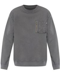 MM6 by Maison Margiela - Gabardine Pocket Sweatshirt - Lyst