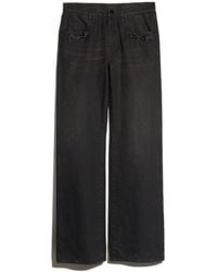Gucci - Flared Cotton Denim Pants With Horsebit - Lyst