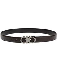 Ferragamo - Ferragamo Gancini Buckled Reversible Belt - Lyst