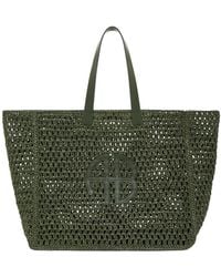 Anine Bing - Logo Patch Interwovened Top Handle Bag - Lyst