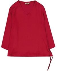 Herno - Long-Sleeved V-Neck Top - Lyst