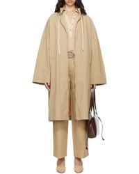 TOTEME - Totême Zip-Up Hooded Drawstring Coat - Lyst