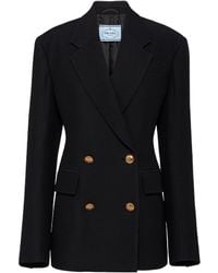 Prada - Double-Breasted Blazer - Lyst