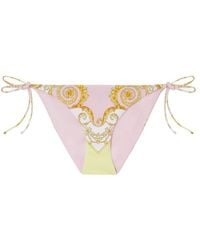 Versace - Printed Bikini Bottoms - Lyst