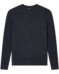 Emporio Armani - Waffle-Knit Wool Sweater - Lyst
