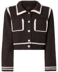 Pinko - Contrast-Trim Knit Jacket - Lyst