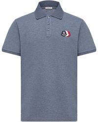 Moncler - Logo Patch Short-Sleeve Polo Shirt - Lyst