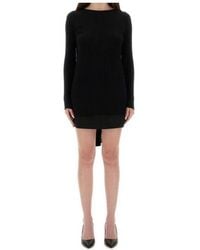 Moschino - Jeans Bow Detail Mini Dress - Lyst