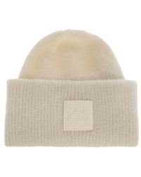 Ami Paris - Ami Logo Patch Knitted Beanie - Lyst