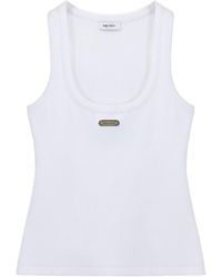McQueen - Placket Ribbed Tank Top - Lyst