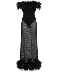 Gucci - Gg Lace Long Dress - Lyst