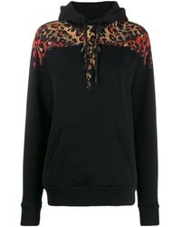 Marcelo Burlon - Leopard Print Wing Hooded Sweater - Lyst