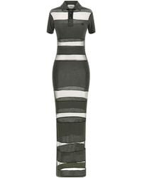 Coperni - Striped Sheer Polo Dress - Lyst