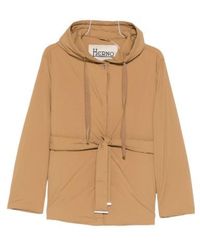 Herno - Hooded Tie-Fastening Jacket - Lyst