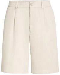 Brunello Cucinelli - Twisted Cotton Gabardine Bermuda Shorts With Elasticated Waistband - Lyst