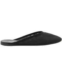 Miu Miu - Logo-Embroidered Flat Mules - Lyst
