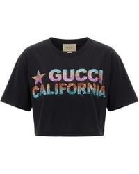 Gucci Bugs Bunny Embellished T-shirt in Black | Lyst