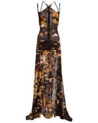 KNWLS - Printed Silk-Blend Chiffon Gown - Lyst