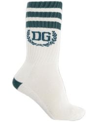 Dolce & Gabbana - Logo Stripe Socks - Lyst