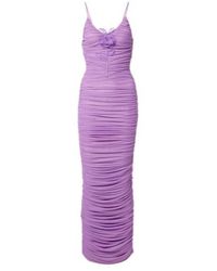 David Koma - Floral-Appliqué Ruched Cocktail Dress - Lyst